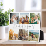Daddy Modern Fathers Day Photo Collage Plaque<br><div class="desc">Create your own custom photo fathers day gift for the best dad ever. Easy to personalize by adding six of your favourite pictures to this simple collage template.</div>
