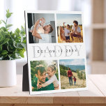 Daddy Modern Fathers Day Photo Collage  Plaque<br><div class="desc">Create your own custom photo fathers day gift for the best dad ever. Easy to personalize by adding four of your favourite pictures to this simple collage template.</div>