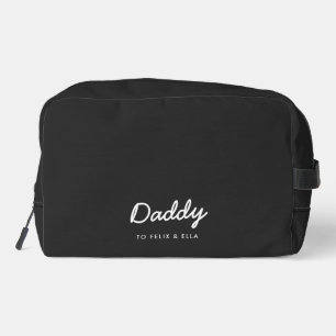 Daddy   Modern Kids Names Black Dopp Kit