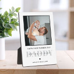 Daddy Modern Minimalist First Fathers Day Photo Plaque<br><div class="desc">Create your own custom photo fathers day gift for the new best dad ever. Simple to personalize with your own heartfelt message and birth date of baby.</div>