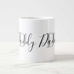 Daddy Monogram Grey Large Coffee Mug