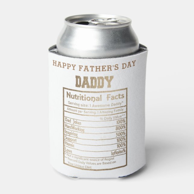 daddy nutritional facts father's day can cooler (Can Front)