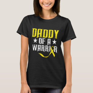 Daddy of a Warrior Childhood Cancer Awareness 2 T-Shirt