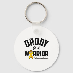 Daddy Of A Warrior Childhood Cancer Awareness Dad Keychain