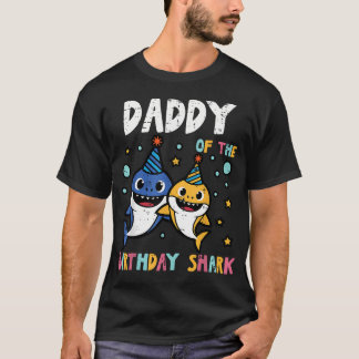 Daddy Of Birthday Shark Bday Party Family T-Shirt