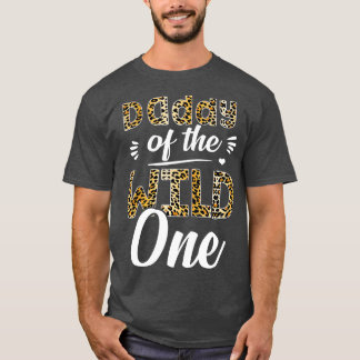 Daddy Of he Wild One Zoo hemed 1st Birthday Party T-Shirt