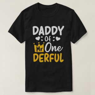 Daddy of Mr Onederful 1st Birthday Party Matching T-Shirt
