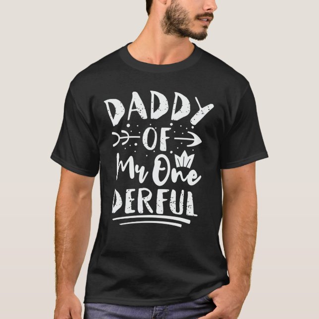 Daddy of Mr Onederful 1st Birthday Party Matching T-Shirt (Front)