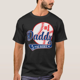 Daddy Of Rookie 1St Birthday Baseball Theme T-Shirt