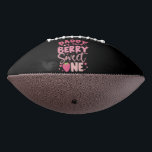 Daddy Of The Berry Sweet One Strawberry Birthday Football<br><div class="desc">Daddy Of The Berry Sweet One Strawberry First Birthday</div>