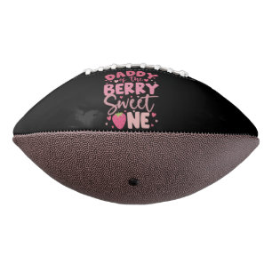 Daddy Of The Berry Sweet One Strawberry Birthday Football