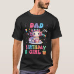 Daddy Of the Birthday Axolotl Family Matching Bday T-Shirt<br><div class="desc">Daddy Of the Birthday Axolotl Family Matching Bday Party</div>