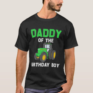 Daddy Of The Birthday Boy Vintage Farm Tractor Par T-Shirt
