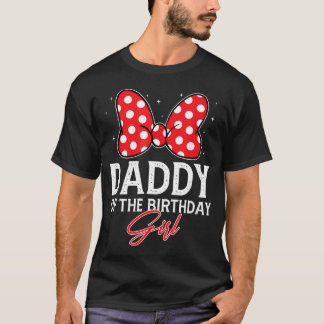 Daddy Of The Birthday Girl Cute Pink Bow Family T-Shirt