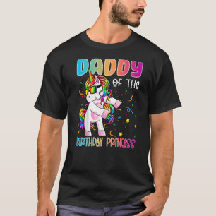 Daddy of the Birthday Princess Flossing Unicorn G T-Shirt