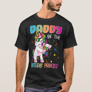 Daddy of the Birthday Princess Flossing Unicorn T-Shirt