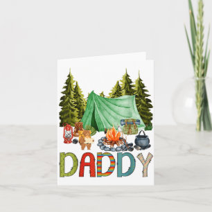 Daddy Of The Happy Camper 1st Birthday Bear Camng  Card