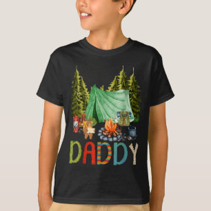 Daddy Of The Happy Camper 1st Birthday Bear Camng T-Shirt
