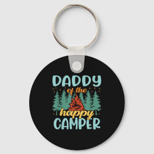 Daddy of the happy camper first birthday camping keychain
