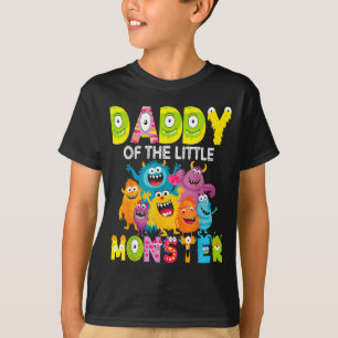 Daddy Of The Little Monster 1st Birthday Boy Party T-Shirt