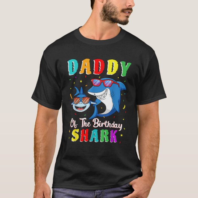 Daddy Of The Shark Birthday Family Matching Birthd T-Shirt (Front)