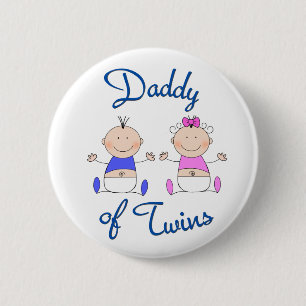 Daddy of Twins 2 Inch Round Button