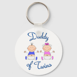 Daddy of Twins Keychain
