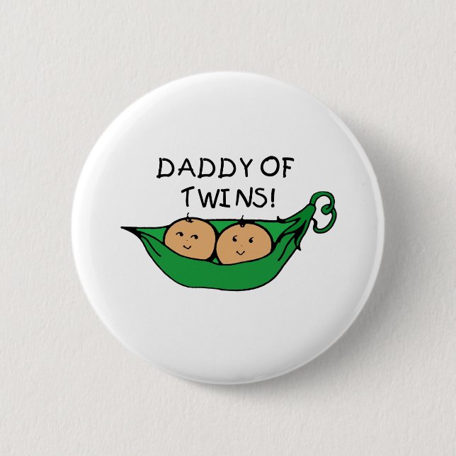 Daddy of Twins Pod 2 Inch Round Button (Front)