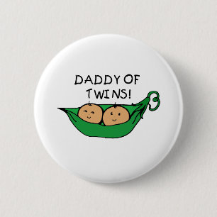 Daddy of Twins Pod 2 Inch Round Button