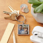 Daddy Overlay | Father's Day Photo Keychain<br><div class="desc">Remind a beloved dad of his best-ever status with this sweet photo keychain. Customize with a favourite photo; "DADDY" is overlaid in modern white lettering.</div>