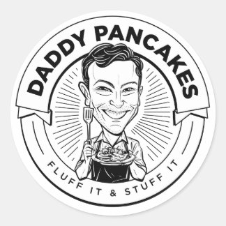 "Daddy Pancakes" B&W Sticker