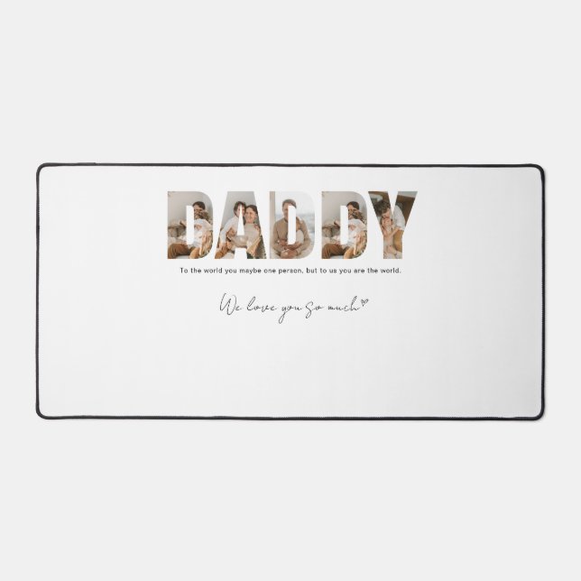 Daddy Photo Collage Father's Day Desk Mat (Front)