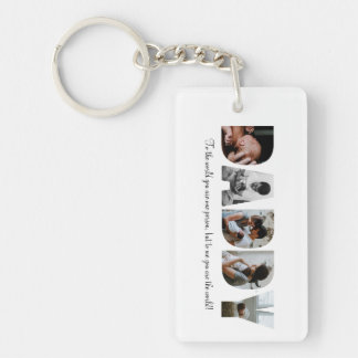 Daddy Photo Collage Keychain for Father's day