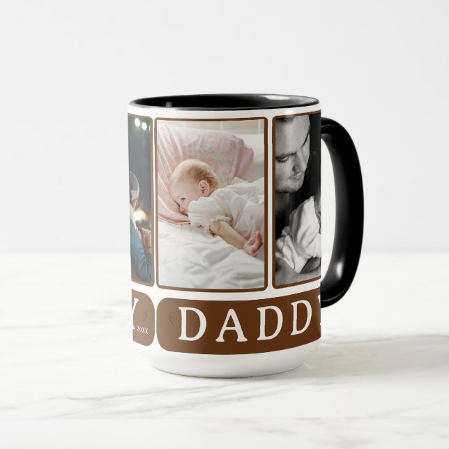 Daddy Photo Collage Mug – Custom Father’s Day Gift (Front Right)