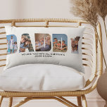 DADDY Photo Collage Picture Letter Cutout Lumbar Pillow<br><div class="desc">DADDY photo lumbar pillow, personalized with up to 10 of your favourite photos and your custom message(s). (You can choose whether to have the same on the front and back or, to have different photos and wording on each side). This design has photo letter cutout typography forming the word "DADDY"...</div>
