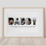 Daddy Photo Collage Poster for Father's Day<br><div class="desc">This is a photo collage that spells out the word DADDY along with a custom message. This is the perfect gift for dad for father’s day,  his birthday or Christmas. Frame not included. Photos by prostooleh / Freepik.</div>