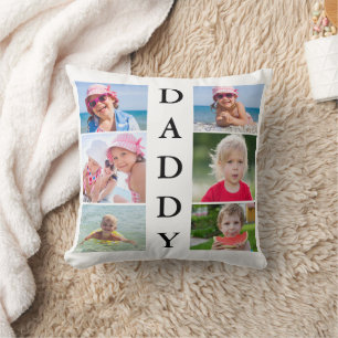 Daddy Photo Collage Throw Pillow