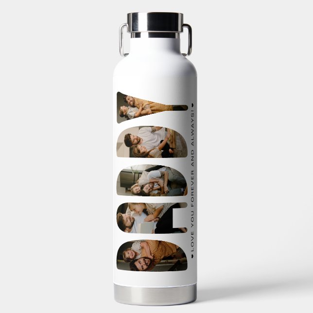 DADDY Photo Letters Father's Day  Water Bottle (Front)