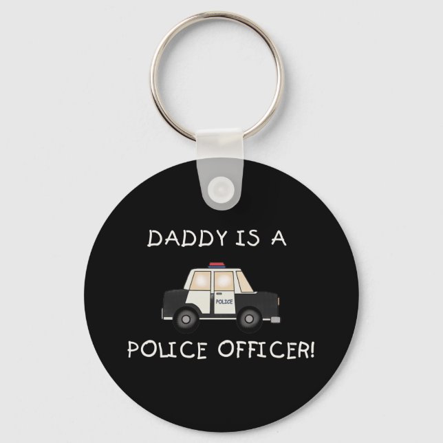 Daddy Police Officer Keychain (Front)