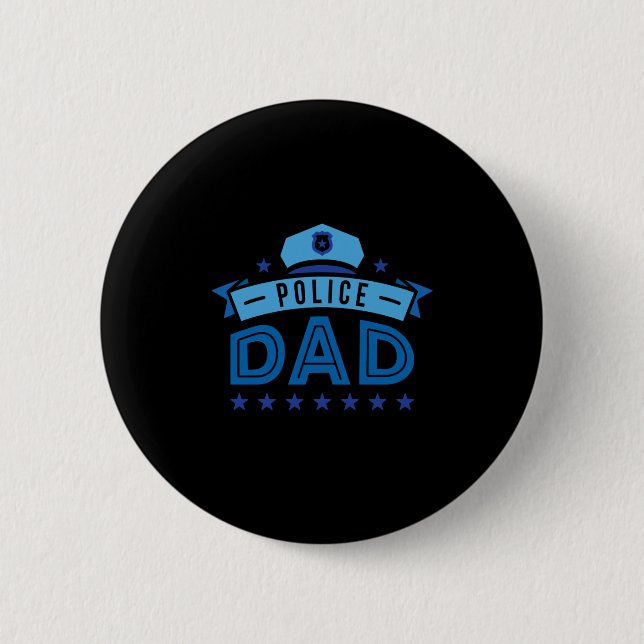 Daddy Policeman 2 Inch Round Button (Front)