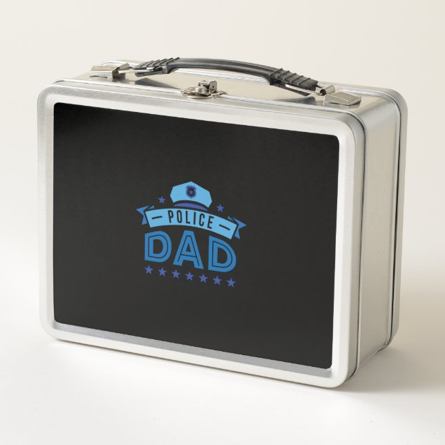 Daddy Policeman Metal Lunch Box (Front)