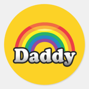 DADDY PRIDE CLASSIC ROUND STICKER