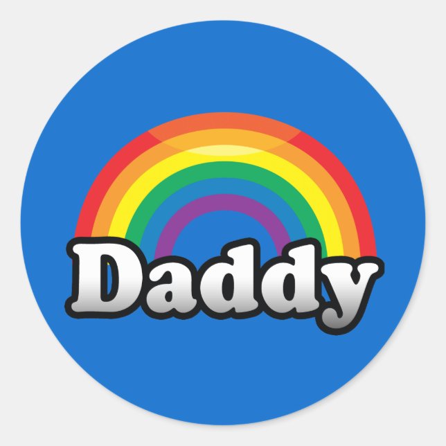 DADDY PRIDE CLASSIC ROUND STICKER (Front)