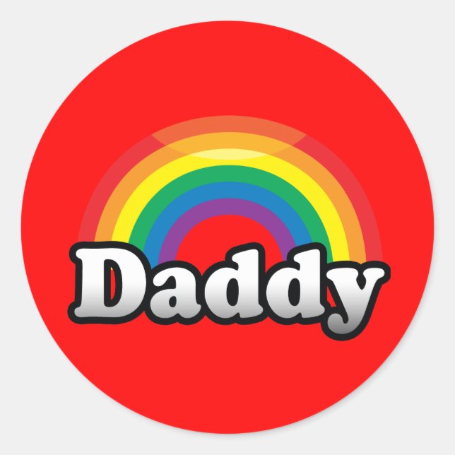 DADDY PRIDE CLASSIC ROUND STICKER (Front)