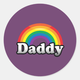 DADDY PRIDE CLASSIC ROUND STICKER