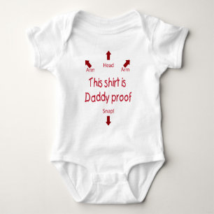Daddy Proof T-Shirt (Red) Baby Bodysuit