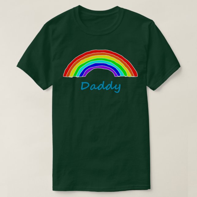 Daddy Rainbow for Fathers Day T-Shirt (Design Front)