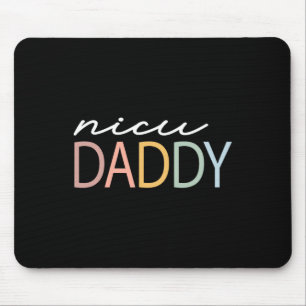 Daddy Retro Colourful Nicu Dad Boho Tiny Warrior Mouse Pad