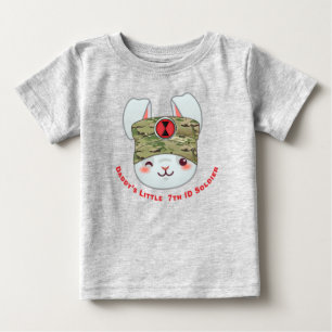 “Daddy’s Little 7th Infantry Division Soldier” Baby T-Shirt