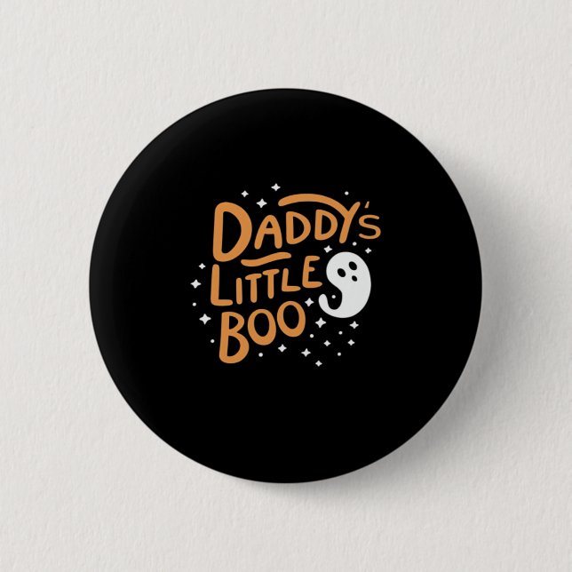 Daddy’s Little Boo, Happy Halloween 2 Inch Round Button (Front)